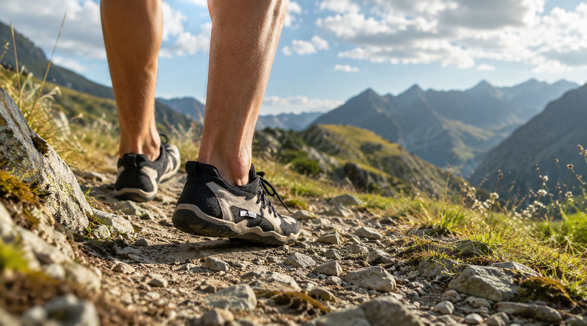 Fortalece tus pies y usa calzado minimalista, para evitar molestias al caminar la montaña.